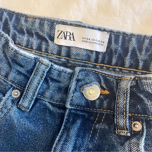 Zara High Waisted Mom Short Size 2 - Picture 5 of 5